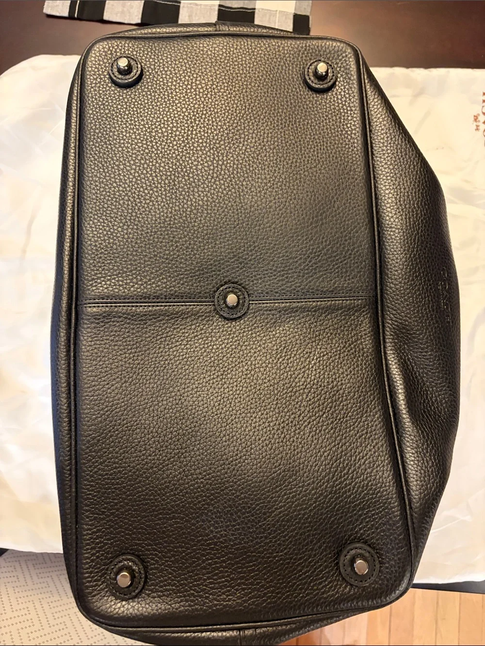 Coach Black Pebbled Leather Duffel